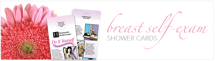 Breast Cancer Exam Shower Cards | Health Promotions Now